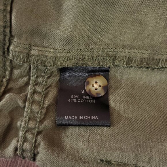 *READ* Johnny Was Womens Size Small Lounger Drawstring Pants Linen Blend Green - Picture 11 of 13